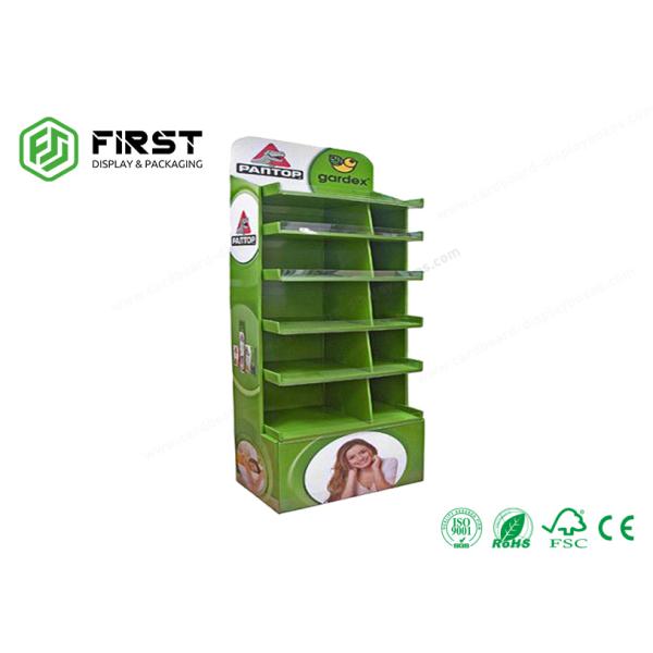 OEM Logo Printed Cardboard Floor Displays Easy Assembly For Supermarket Promotion