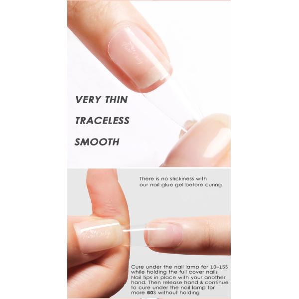 False Nails Decoration Glue Long Lasting Uv Led Gel X Full Cover Nail Tips Gel Professional 3 in 1 Nail Glue Gel for Acrylic Nails