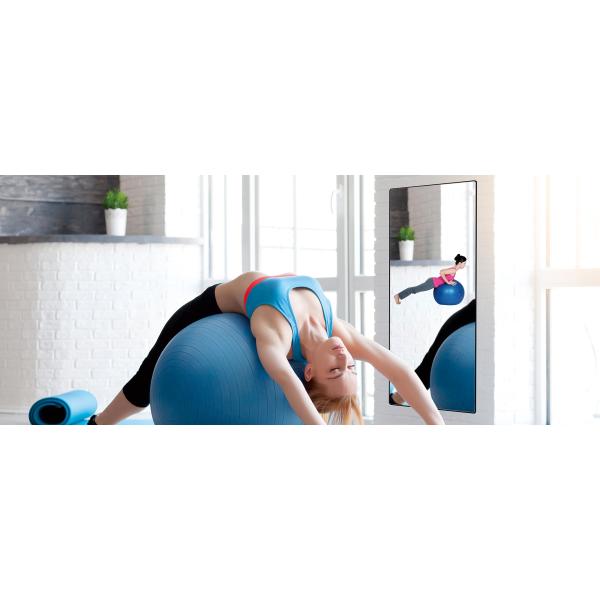 1920x1080 43in Smart Interactive Fitness Mirror With Mounting Rack