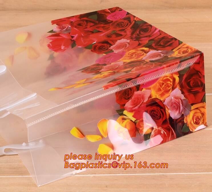 Promotional customized high quality soft loop plastic cloth bag,manufacturer custom soft loop handle polyethylene PE pla