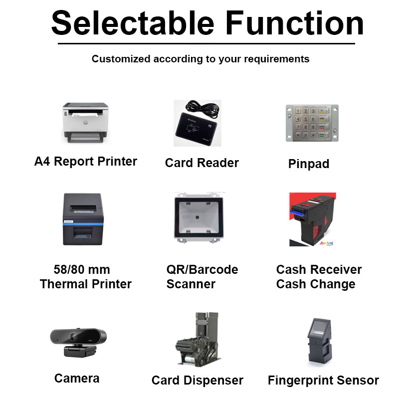 15 Inch Self Service Check In Hotel Rk3568 All In One Kiosk With Passport Scanner