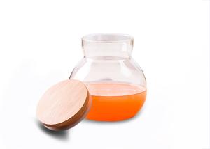 China 550ml Glass Food Storage Jars High Borosilicate Glass Unique Shape wholesale
