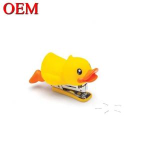 Plastic Duck Cartoon Shape Office Stapler OEM Plastic Animal Toy School Stapler For Students