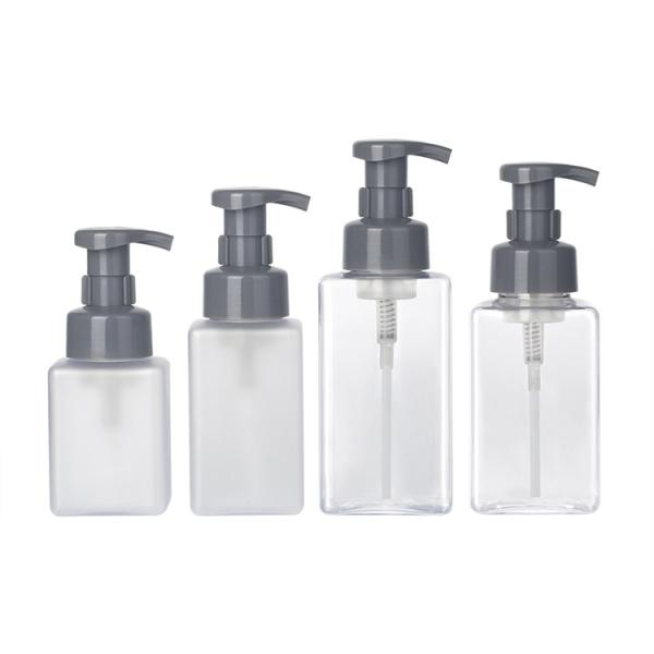 Quality High quality PETG transparent square bottle with lotion foam pump for shampoo for sale