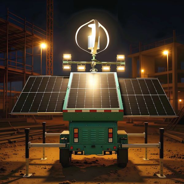 Portable Industrial Light Tower Waterproof Housing Solar Light Tower Renewable Energy Solar Light Tower Supplier