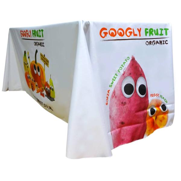 Printed Advertising Flag Banners Stretch Fitted Table Cloths & Event Table Cloths