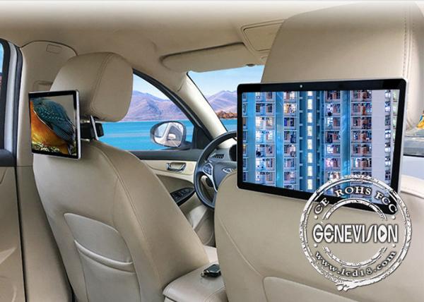 Quality 10.1" IPS Panel Plastic Touch Screen Taxi Headrest Monitor Android Digital Signage With 4G And GPS for sale