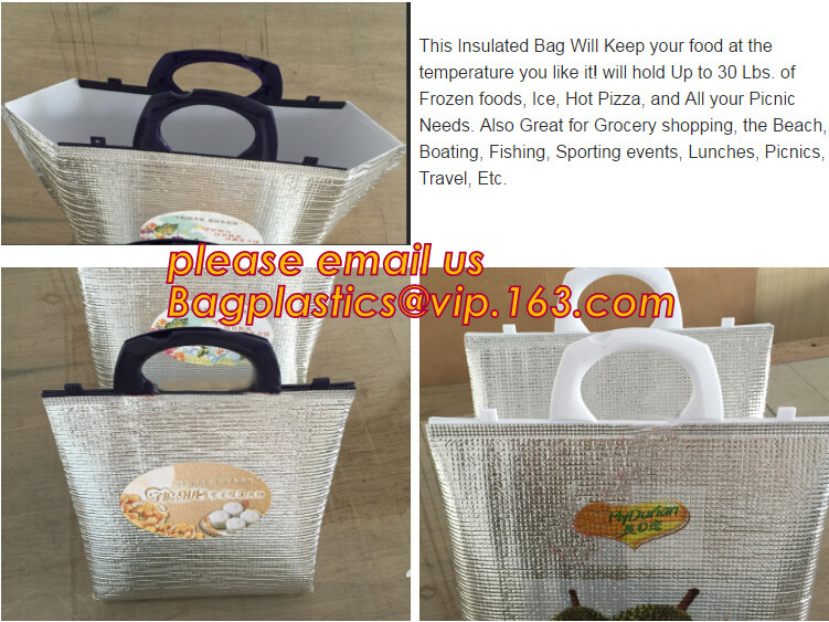 Customized logo printing insulated food delivery cooler bag,wholesale waterproof food delivery thermal bags bagplastics