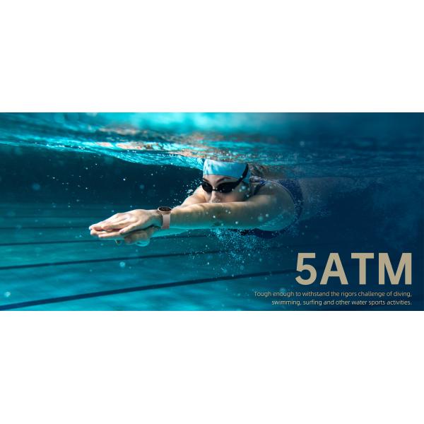 Smart Watch 5ATM Waterproof GPS Built-in Dual-band GNSS 466*466 Compass Military Bluetooth call