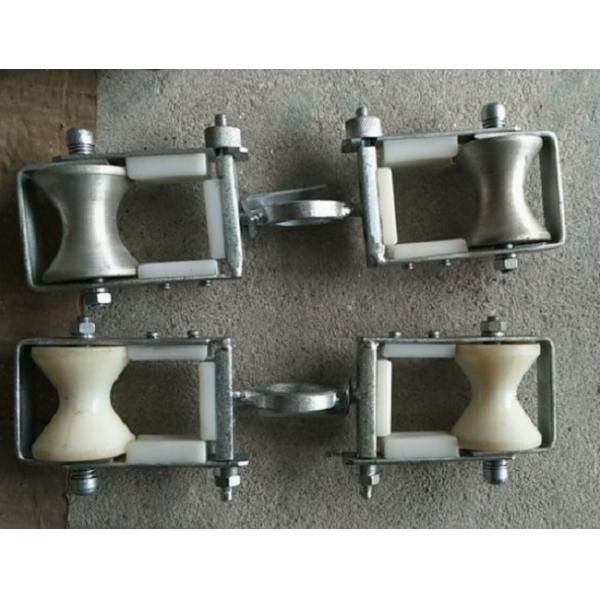 Nylon Transmission Line Stringing Tools Double Sheave Block Cable Pulley