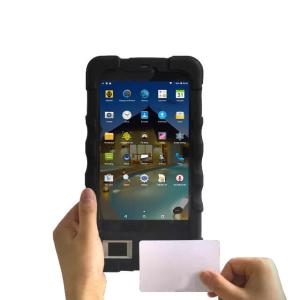 China HFSecurity FP07 Seven Inch Android Warehouse Barcode Scanner Fingerprint Time Attendance Tablet on sale