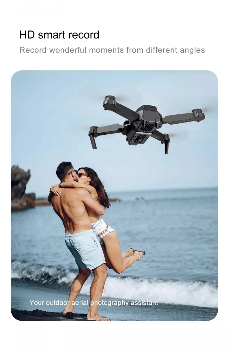 E88 Pro Aerial Drone Remote Controlled Airplane Toy Fixed Height Drones Quadcopter 4k Professional FPV Drone
