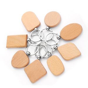 China Personalized Wooden Keychains With Name Customized Round Sublimation Keyring wholesale