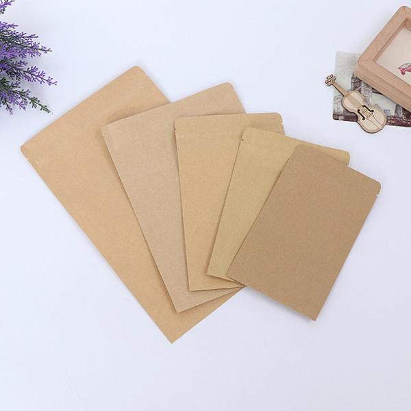 Resealable Snack Package Kraft Paper Zipper Bag with Custom Printing