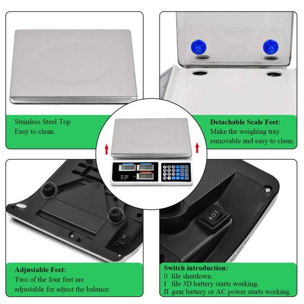 Factory Direct Weight Scale Digital 30kg, 40kg Scale Price Computing Scale