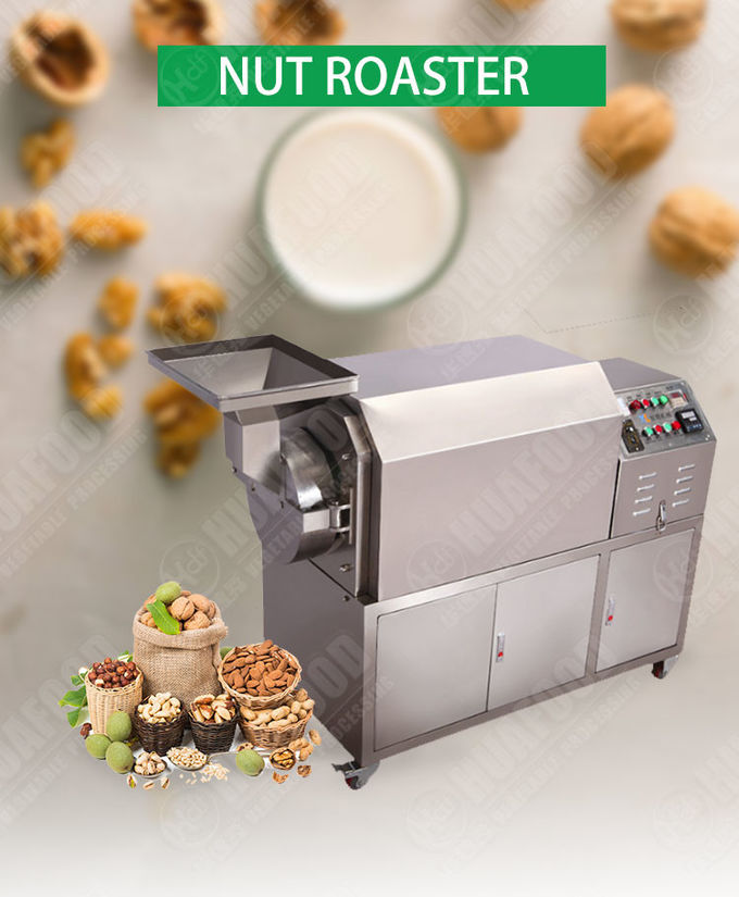 Wheat Roasting Cocoa Bean Peanut Roaster Machine
