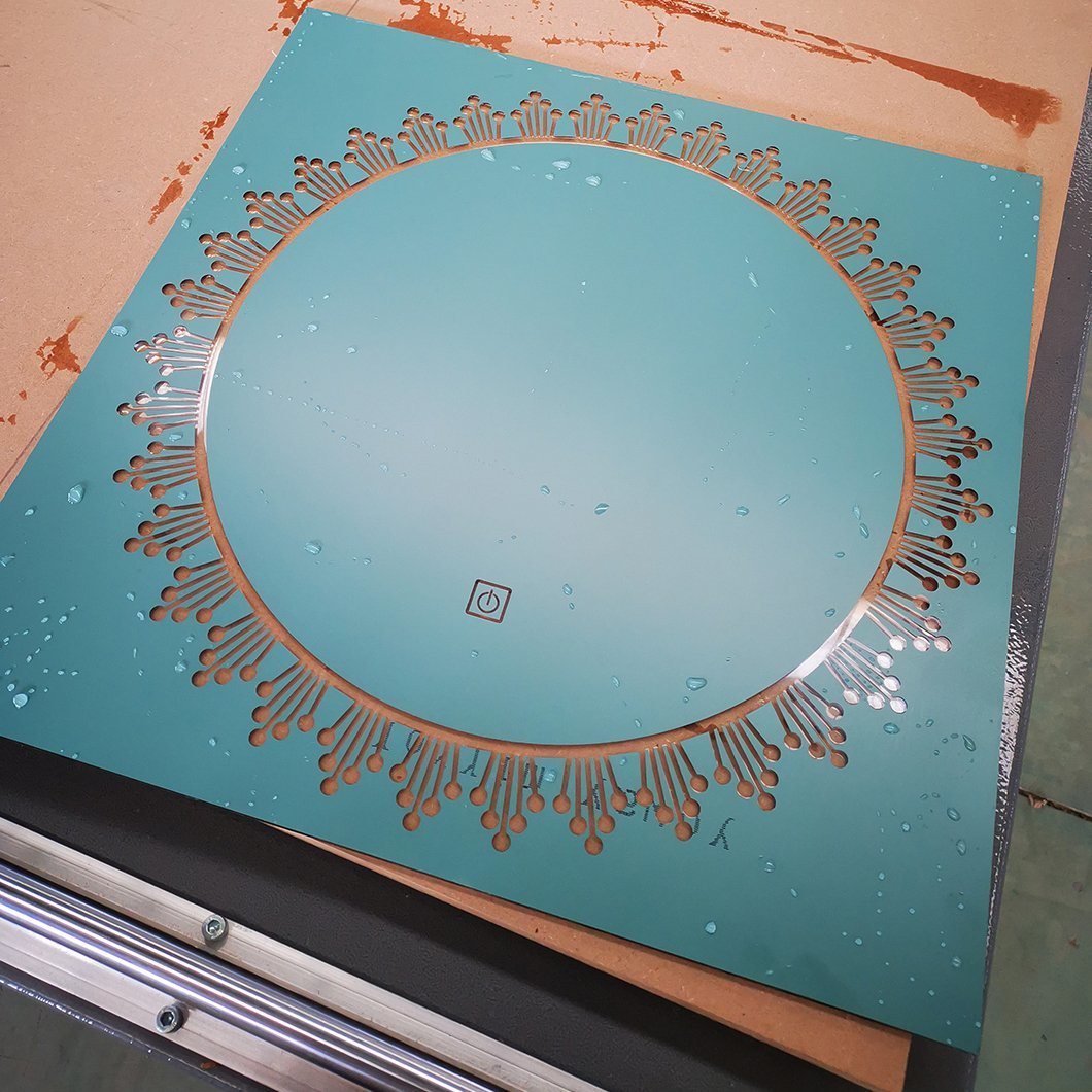 2022 Latest Invention Automatic Sand Blasting Glass for LED Mirror Engraving Machine