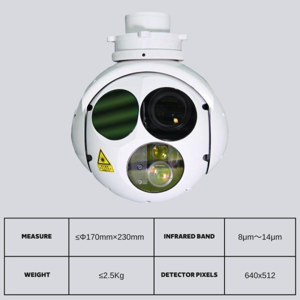 640X512 Thermal Drone Pods gimbal High Precision Boresight Stabilization HXTS03