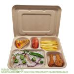 Costom Printed Paper Pulp Takeaway Sauces Packing Tableware Multi-Compartment