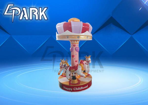 CE Amusement Game Machines , Central Park Happy Kiddie Carousel Ride 3 People
