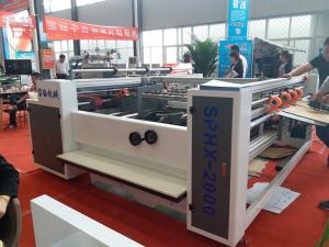 Box Folder Gluer Machine / Semi - Automatic Carton Folding Gluing Machine