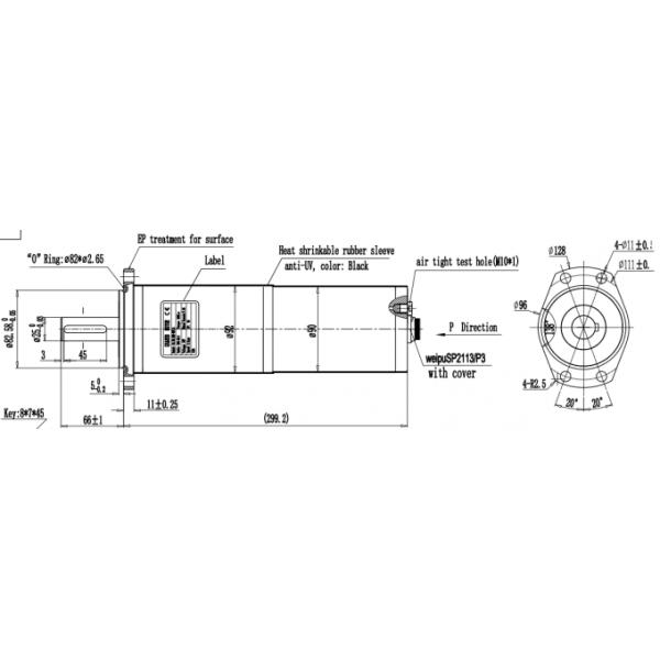 Lower Than 65 Db High Torque 300NM Planetary Gear Motor HNBR Ring 0