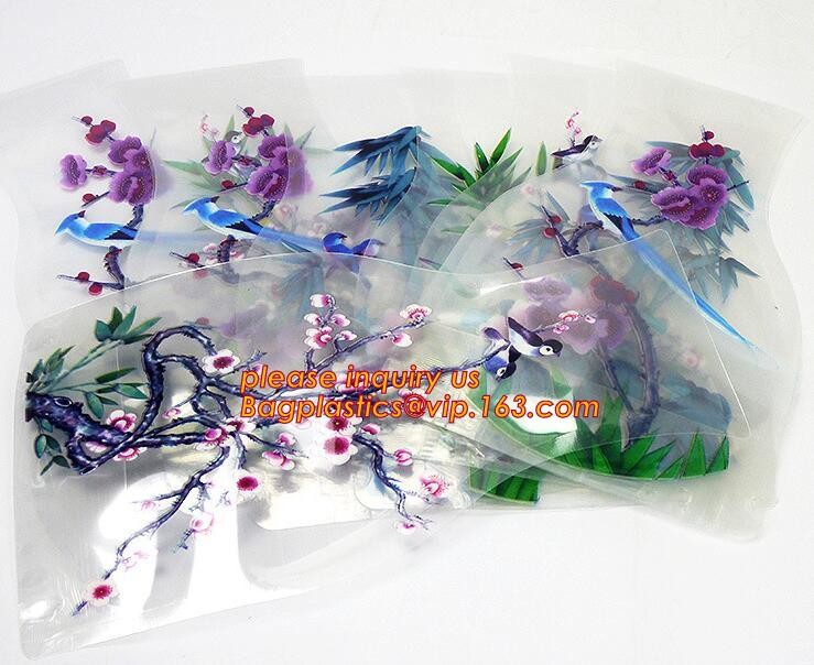 Promotional customized high quality soft loop plastic cloth bag,manufacturer custom soft loop handle polyethylene PE pla
