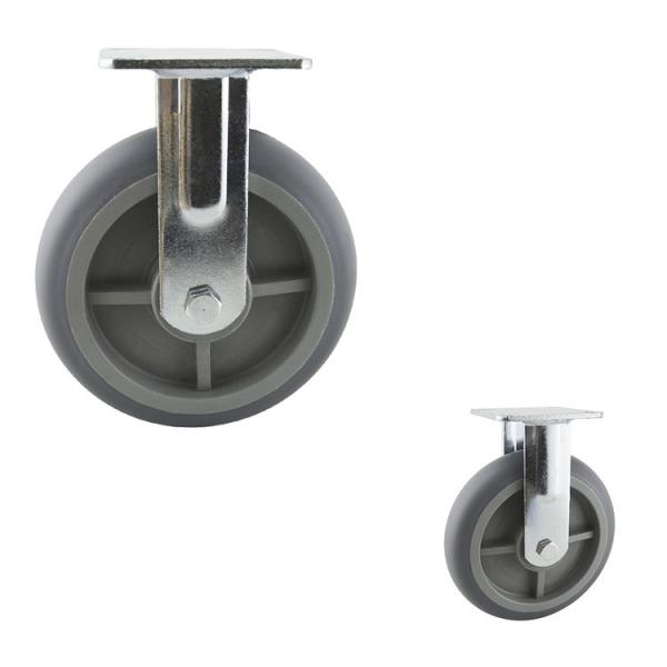 Quality 200mm Diameter Soft TPR Fixed Heavy Duty Ball Bearing Wheels for sale