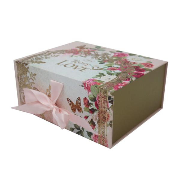 Quality Colorful Printing Book Style Packaging Box Printed Gift Boxes With Ribbon for sale