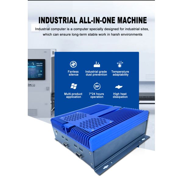Intel I3 I5 I7 Industrial Fanless Mini PC Embedded Computer Dual LAN 2SO-DIMM DDR4 RAM COM/Parallel Port Factory Automation