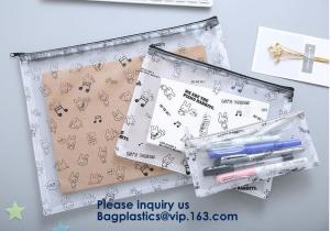 China Promotional Custom Printed Pvc Vinyl Transparent Stationery Zip lockk Bags,Crossbody Stationery Set Zipper Pvc Bag Bagease wholesale