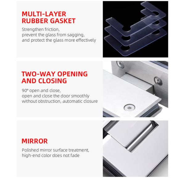 180 Degree Glass Pool Fence Hydraulic Hinge Stainless Steel Hinge for Shower Enclosure