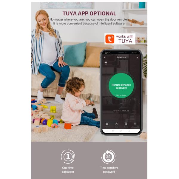 Fingerprint Cylinder Smart Wifi Door Lock Double Tuya Access Wifi Fingerprint Door Lock
