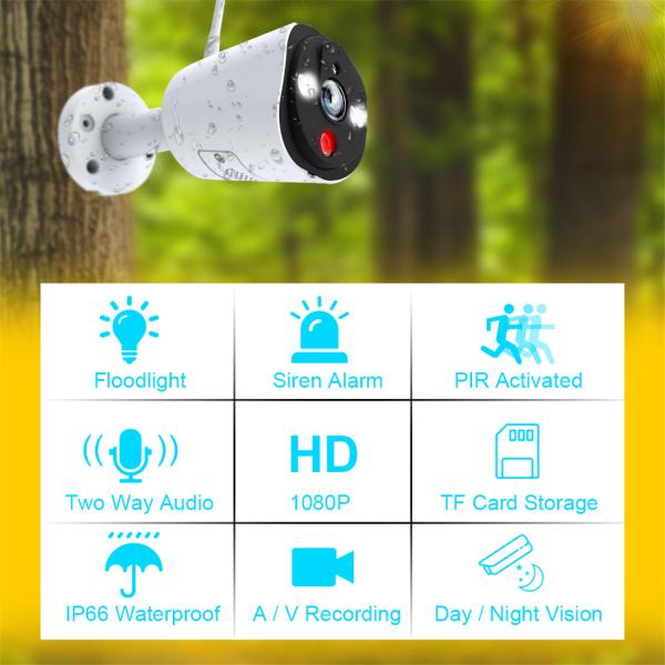 Outdoor Waterproof Wifi IP Camera 1080P(AK8635)