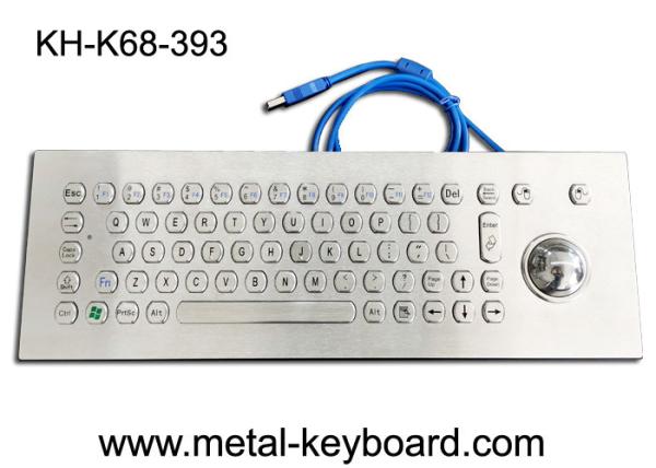 Quality FCC IP65 Panel Mount Computer Keyboard With 45mm Trackball for sale