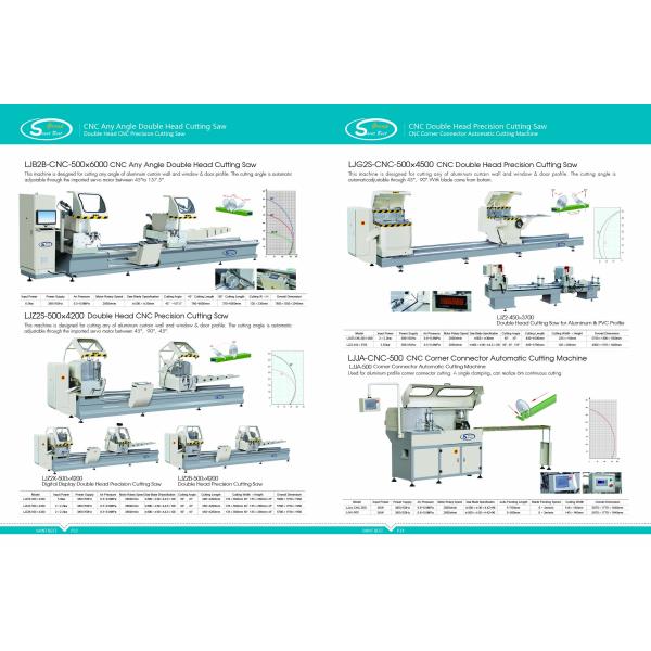 Double Head Aluminium Window Machinery , Aluminium Corner Crimping Machine
