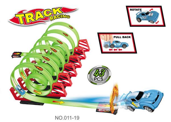 Quality Children'S Toy Race Car Track Sets With Consecutive 11 Loops 360° Rotation for sale