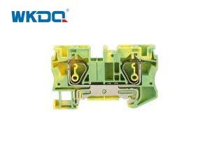 China JST 6-PE Universal Din Rail Power Distribution Block , Spring Loaded Wire Connector PE Ground wholesale