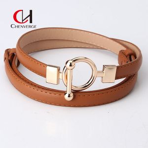 Fashionable PU Women'S Adjustable Belt with Customized Logo