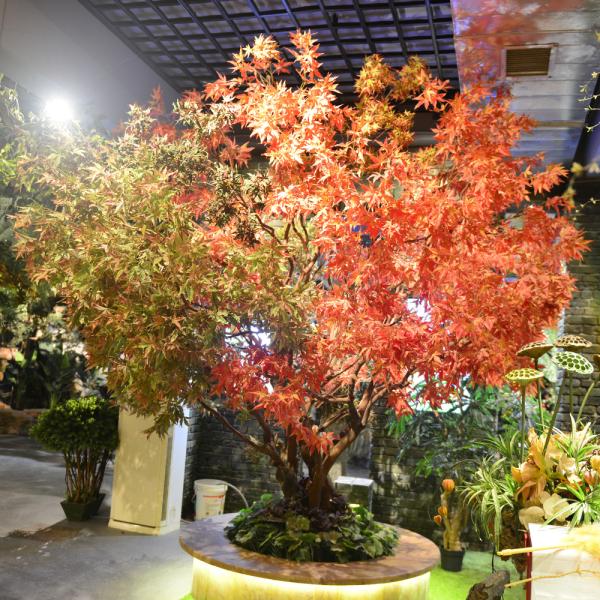 Quality 3m Artificial Maple Tree Real Looking No Color Fading Vibe Autumn Themed Plant for sale