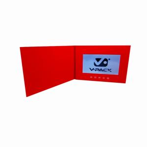 China USB LCD video booklet , 7inch video brochure TFT color For Auto Show on sale