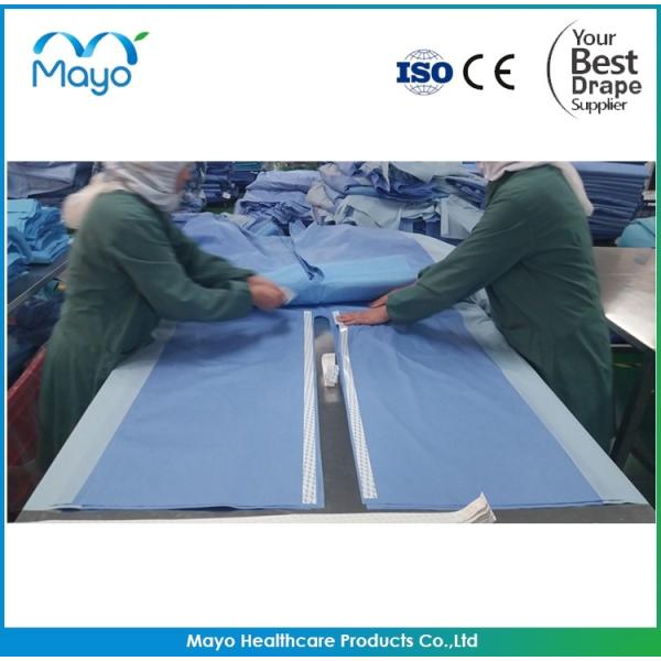 SMS 35gsm TUR Drape Clear Adhesive Incise Drapes With 3M Tape