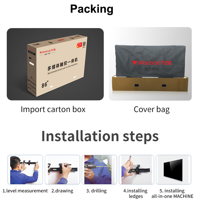 Touch Screen LCD Interactive Whiteboard Display Electronic Interactive Board For Sales