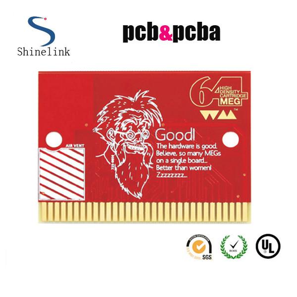 Quality Red soldermask single sided pcb board , circuit board with gold finger for sale