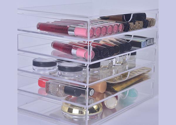 Quality Plexiglass Acrylic Display Showcase / Lipstick Storage Case Multi Functional With Drawer for sale