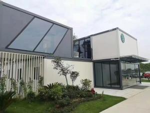 China Steel Structure Modern Prefab Container Homes Glass Wool Roof on sale