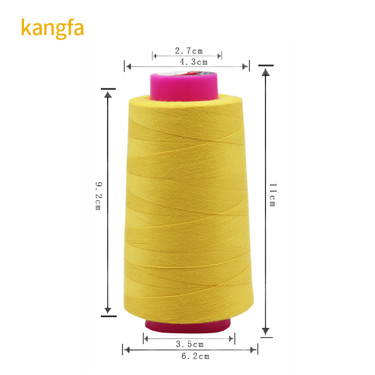 3000 Yards Black Sewing Thread 2 Pack 100% Polyester Spools for Knitting and Handmade Products MERCERIZED