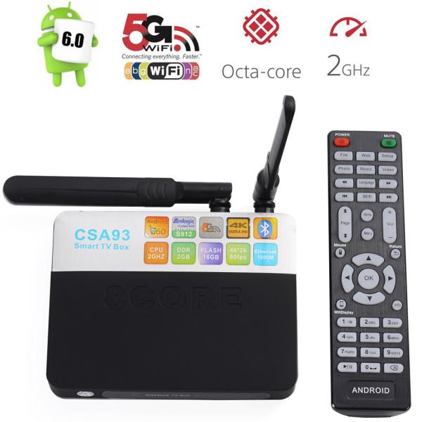 Quality 2016 New Arrival CSA93 Octa core Smart Android TV BOX 2G 16G Kodi 17 Dual WIFI OTT TV BOX for sale