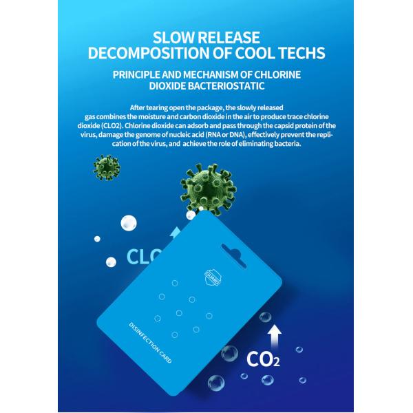 9×6CM 240mg Chlorine Dioxide Disinfection Cards