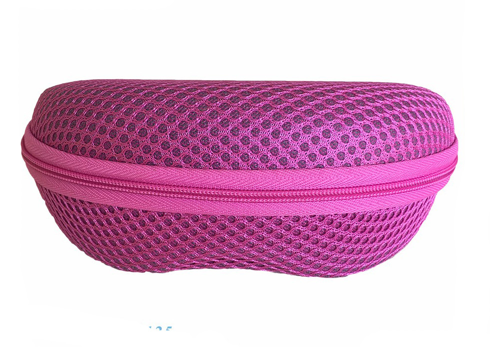 2025 fashion zipper sunglasses cover with mesh material and your own logo printed